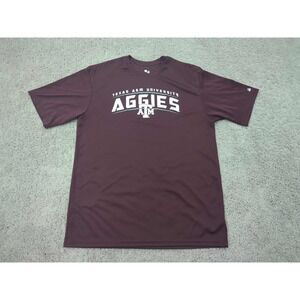 Texas A&M Aggies T Shirt‎ Mens Large Short Sleeve NCAA Badger Sport Red